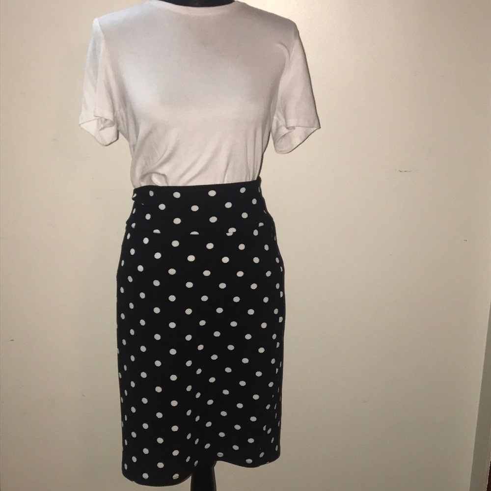 Polka dot midi skirt